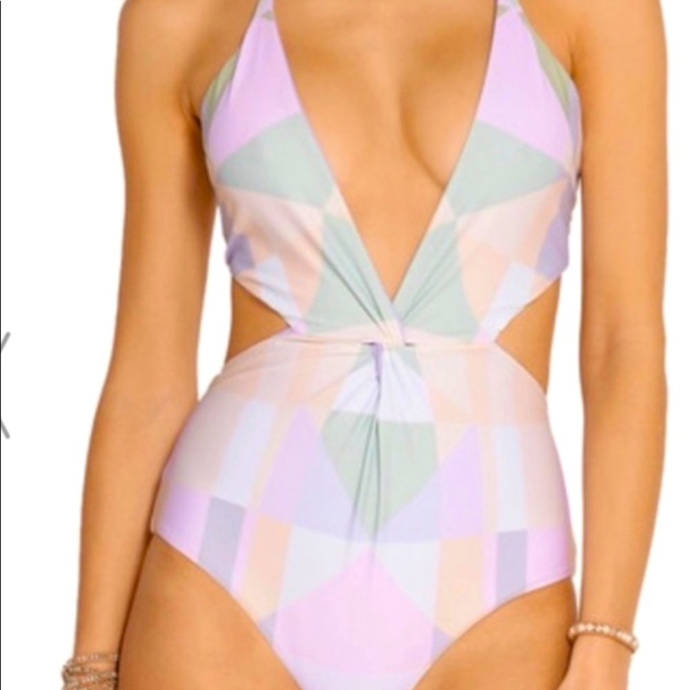 Mara Hoffman Twist Front Reversible Swimsuit